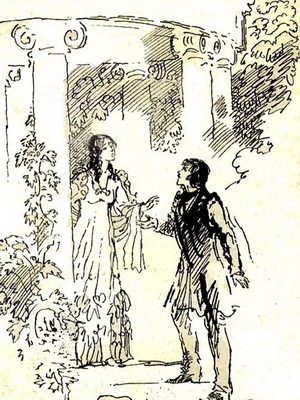 Дубровский и Маша - рисунок